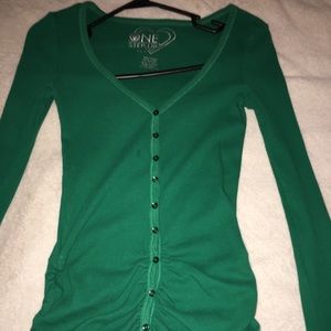 Green button up top
